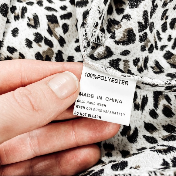 Princess Polly Leopard Print Ruffled Top/Cardigan with Front Ties Size 12 - Picture 9 of 9